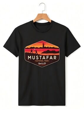 Mustafar Star Wars Geek Parody Graphic Womens Mens T-shirt Unisex Movie Fan